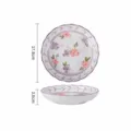 7-Inch Keramische Lotus Bord met Bloemenpatroon Roze en Paars Aquarel Design Servies - 7 Inch lotusbord - Kleurrijke bloemen