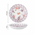 8 inch keramische lotus plaat bloemen servies decoratieve diner bord elegante maaltijd schotel - 8 Inch lotusbord - Kleurrijke bloemen