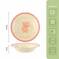 Assiette creuse en céramique de dessin animé mignon, plat créatif de 8,2 pouces pour les pâtes. - Glaçure Jaune Cochon Buzz