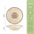 Joli bol en céramique de 8,2 pouces avec motif de lapin mignon pour pâtes, fruits et repas. - Glaçure Jaune Doux Lapin