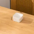 Minimalistische keramische quadratische Schale, 250ml weiße Schüssel für Küche und Gewürze. - 3,5 Zoll Quadratische Schüssel / Transparente Glasur