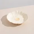 Assiette a soupe en ceramique avec relief floral mat, 20.5cm de diametre, vaisselle elegante. - Assiette à Soupe 8 Pouces - Fleur Jaune Mate