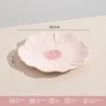 Assiote creuse en céramique rose mate, plat de dîner en forme de fleur de 10 pouces, vaisselle. - Assiette à Soupe 10 Pouces - Fleur Rose Mate