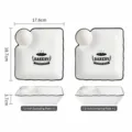 Keramisch dumplingsbord met sausvak 7.5 inch witte servieskeuken eetschaal tafelgerei - 7,5 Inch Dumpling Bord 2 Stuks