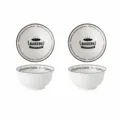 Keramische rijstkom ins stijl 4,5 inch noords keramisch servies keuken eetkom wit - 4,5 Inch Noordelijke Kom 2 Stuks