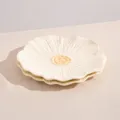 Lot de 2 assiettes à soupe en céramique 10 pouces design fleur jaune mate vaisselle - Assiette à Soupe 10 Pouces - Fleur Jaune Mate - Paquet de 2