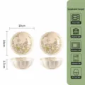 Lot de 2 coupelles en céramique lotus de 4 pouces, motif floral violet pour la maison. - 4 Pouces Lot de 2 Pièces / Glaçure Blanc Lait Petite Orchidée
