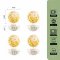 Lot de 4 petits plats en céramique lotus 4 pouces vaisselle de fleurs de colza jaunes - Plat Lotus 4 Pouces Glaçure Blanc Lait Fleur de Colza Paquet de 4