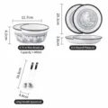 Set di stoviglie in ceramica con motivo floreale, ciotole, piatti e cucchiai tabella taglie. - Set da 6 Pezzi Sky Garden B