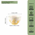 Bol en céramique de 4,5 pouces motif de colza 400ml vaisselle de riz résistante au four - 1 Pièce/Paquet / Bol à Bord Lotus 4.5 Pouces - Glaçure Crème Fleur de Colza