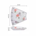 Keramisch waaier vormig bord met aquarel bloemmotief, elegant 9-inch servies voor thuis en diner. - 9-inch waaiervormig bord - Wan Zi Qian Hong