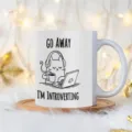 Tasse à café en céramique avec joli design de chat, parfaite pour le bureau et la maison, blanche. - 301-400ml / Style 2
