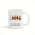 Linda taza de café de cerámica con patrón de pollo, regalo de bebida diario para la familia. - Estilo 1