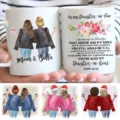 Custom personalized ceramic coffee mug with warm emotional text, ideal gift for daughter in law. - Style 7