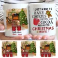 Custom Christmas coffee mug with cute holiday graphics and personalized names for gifts. - Style 15