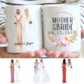Customized wedding ceramic mug with personalized illustration and text, perfect for office use. - Style 27