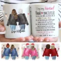 Personalized ceramic coffee mug with custom illustration text, perfect gift for friends. - Style 30