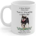 Taza de cafe de ceramica blanca con divertido estampado de Shiba Inu, regalo de oficina. - 301-400ml / Estilo 3