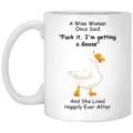 Taza de cafe de ceramica blanca con gracioso estampado de ganso, ideal para oficina y hogar. - Estilo 1