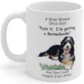 Primer plano de taza de cerámica blanca con impresión de perro y texto divertido. - 301-400ml / Estilo 5