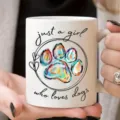 Tasse à café en céramique avec motif de patte de chien, cadeau de bureau idéal pour amoureux. - 301-400ml / 10
