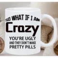 White ceramic coffee mug with funny text print, perfect for office and daily use. - Style 3