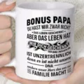 Wit keramische mok detailweergave met gepersonaliseerde Duitse tekstbedrukking en mooi design. - Stijl 2