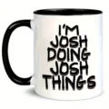 Taza de café de cerámica personalizada con impresión de texto, diseño bicolor, uso diario. - 4