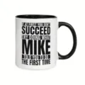 Black and white ceramic coffee mug with funny quote text, office tea cup for daily use. - Style 8