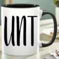 Taza de café de cerámica con asa negra y estampado de letras, ideal para el uso diario en el hogar. - 11