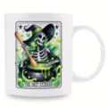 Lustige Skelett Hexe Tarotkarte weiße Keramik Kaffeetasse mit Henkel, tolles Geschenk. - Stil 14