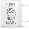 White ceramic coffee mug detail showing funny quote text print design close up view. - 301-400ml / Style 11