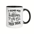Ceramic coffee mug with novelty typography print, perfect for office and daily coffee. - Style 10