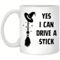 Divertida taza de café de cerámica escoba de bruja Halloween, taza blanca con frase divertida - Estilo 13