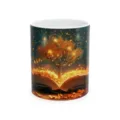 Beautiful 3D magic tree and book graphic ceramic coffee mug for office and daily use. - Style 13