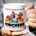 Divertida taza de cerámica con diseño de gallinas y gafas, genial taza de café para amantes. - Estilo 25