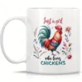 Taza de café de cerámica con patrón de gallo acuarela, bonita taza de té personalizada. - Estilo 29
