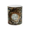 3D book vortex ceramic coffee mug for office daily use, unique artistic drinkware style - Style 18