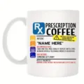 Taza de café de cerámica personalizada con diseño de receta divertido para la oficina. - 2