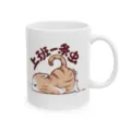 Tasse à café en céramique blanche avec imprimé chat paresseux, idéale pour le bureau. - Style 8