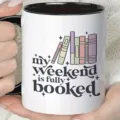 Keramiktasse mit Buchillustration und lustigem Spruch, weißes und schwarzes Design für Büro. - 301-400ml / Stil 3