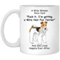 Taza de café de cerámica blanca con gráfico de texto de perro divertido, ideal para la oficina. - Estilo 9 (Fox Terrier)