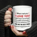 Gepersonaliseerde 11oz keramische koffiemok met romantische liefdescitaat, cadeau. - Stijl 3