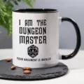 Keramik Kaffeetasse mit lustigem Dungeon Master Spruch, perfektes Geschenk fuer Gamer und Buero. - Stil 9
