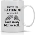 Taza de cafe de ceramica con frase graciosa, taza blanca duradera para oficina. - Estilo 4