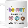 Tazza da caffè in ceramica bianca con stampa di ciambelle carine, ideale per uso domestico e ufficio. - A9-2