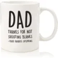 Weißer Keramik Kaffeetasse Detail mit lustigem englischen Spruch, perfektes Büro Geschenk. - Stil 8 (Danke Zitat)