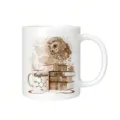 Weisser keramik kaffeebecher mit süssem eulen bücher koffein aquarell design für büro heim - Stil 10 (Eule Kaffee)
