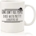 White ceramic coffee mug with funny quote print, comfortable handle, durable daily drinkware. - Style 8
