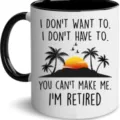 Lustige Tasse 11oz Keramik Kaffeetasse mit Spruch und Palmen Motiv ideal fuer das Buro - 12